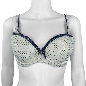 00s 2010s Mcbling Bimbo Polka Dot Victorias Secret Bra Sz 34D